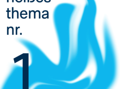 heißes Thema Nummer 1 mit blauer Flamme im Hintergrund