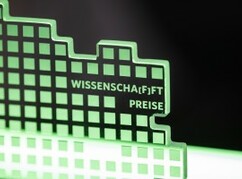 Ausschnitt der Trophäe des Wissenschaftspreises